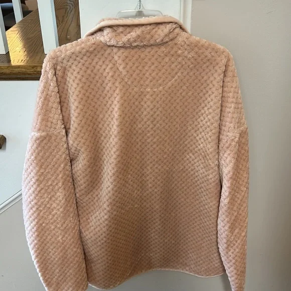 Simply Southern NEW Blush Quilted Sherpa Fleece Pullover - Picture 7 of 14